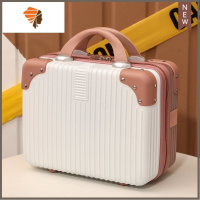 14寸化妆箱手提箱子小行李箱迷你旅行箱轻便16寸大容量旅行化妆包 三维工匠 白金色