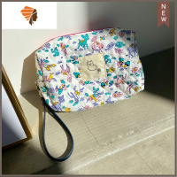 碎花法式田园风化妆包便携随身小号手拿包花卉可爱植物收纳袋 三维工匠 田园小鹿