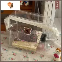 十七不卖书丨ins可爱棕熊透明化妆包简约便携大容量PVC洗漱收纳包 三维工匠 可爱棕熊化妆包
