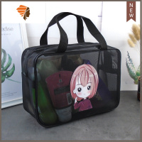 洗漱包女便携男士旅行洗澡包手提透明网眼浴室化妆收纳包浴兜包袋 三维工匠 小芸化妆包