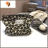 豹纹斑马纹化妆包高级感大容量便携超大帆布内胆2021新款小收纳包 三维工匠 黑黄豹纹