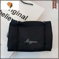 刘亦菲同款可拆卸高级感化妆包便携旅行ins风大容量护肤品洗漱袋 三维工匠 大容量化妆包*黑