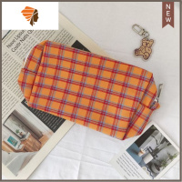 洗漱手包式收纳2020新款超火in风格子化妆包旅行包便携包大容 三维工匠 BM桔格