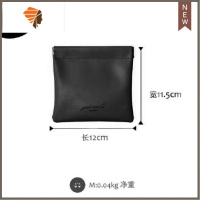 ins超火化妆包小号便携airpods保护套迷你精致小包杂物口红收纳包 三维工匠 高级黑大