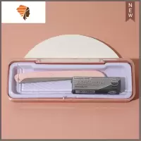 刮刀刮胡刀手动老式剃刀理发刮脸剃毛刀修眉刀送10片刀片 三维工匠 [盒装](粉色刀架+10刀片)手动剃须刀