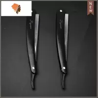 发廊美发手动老式剃须刮胡刀架刮脸修眉刮刀男士理发剃光头换刀片 三维工匠 黑色刀架2个(不含刀片)手动剃须刀
