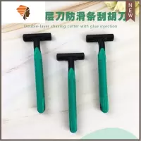 一次性剃须刀酒店宾馆浴场一次性手动刮胡刀不锈钢须刨刮毛剃毛刀 三维工匠 绿色不锈钢独立包装5支手动剃须刀