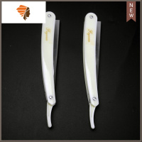 发廊美发手动老式剃须刮胡刀架刮脸修眉刮刀男士理发剃光头换刀片 三维工匠 米白色刀架2个(不含刀片)手动剃须刀