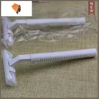 一次性剃须刀酒店用品宾馆用男士手动塑料胡子刀刮毛刀 三维工匠 100支白色二层刀片(独立包装)手动剃须刀