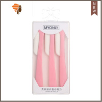 3/6/9支修眉刀刮眉毛刀片画眉安全器女新手专用化妆美容脸部 三维工匠 [安全防刮]粉色3支盒装