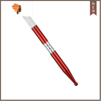 韩式半永久纹绣笔收纳盒 打雾笔 手工笔盒 刀片针片盒 纹绣用品 三维工匠 合金手工笔-红色