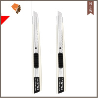 多功能美工刀手工削眉笔专用裁剪裁纸不锈钢拆快递刀片 三维工匠 美工刀2把