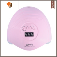80W美甲光疗机速干烤照灯专业做指甲油套装全套烘干机家用店工具 三维工匠 粉色[80W光疗灯]美甲店同款指甲烘干器