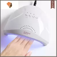 美甲灯48W光疗机LED烤灯做指甲油胶机器速干家用感应烘干机 三维工匠 芙茉-太阳灯-白色指甲烘干器