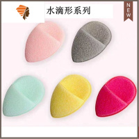 2片装洁面扑洗脸巾懒人海绵脸部深沉清洁去角质洗脸扑柔软卸妆女 三维工匠 黄色+玫红色(手插式)