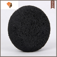 洗脸扑洁面海绵大块可挂绳款深层清洁去角质海藻竹炭加厚 三维工匠 原形特厚[黑色竹炭]面扑