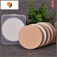 影楼大号圆形湿粉扑干湿两用海绵洗脸化妆细腻柔软气垫粉饼化妆棉 三维工匠 白色3个+肤色3个送1收纳盒