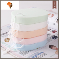 挂绳珍珠洗脸扑宝宝洁面扑深层清洁海绵洗脸棉粉扑加厚带盒 三维工匠 杏色2片+盒子