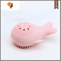 章鱼洗脸刷双头小章鱼洗脸刷子硅胶洁面仪去黑头器手动洁面清洁 三维工匠 小鲸鱼粉色