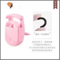小型局部睫毛夹定型便携迷你初学者网红睫毛卷翘器套装学生女 三维工匠 广角款[樱花粉]+胶垫两条