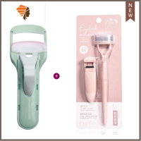 新版按压式睫毛夹送胶垫卷翘不夹眼皮睫毛器玛丽安 三维工匠 新版蓝色+局部+钢梳针