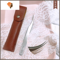 美睫开花镊子假睫毛辅助夹美甲黑头夹弯头平口金羽镊朵毛镊子 三维工匠 金羽海豚夹睫毛夹