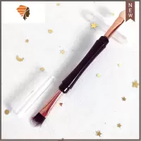 眼影刷化妆刷斜角眉刷眼线刷睫毛卷眉毛梳理海绵眼影棒一支装带盖 三维工匠 眼影棒+眼影刷 人造纤维