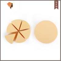 三角形海绵皮面粉扑12片美妆蛋干湿两用散粉定妆上妆不吃粉 三维工匠 肤色三角6片+大圆1片