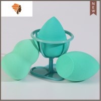 不吃粉葫芦气垫粉扑超软细腻化妆球海绵彩妆蛋送拖架子 三维工匠 薄荷绿3个装(葫芦/水滴/斜切)送架托一个