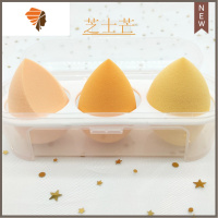 美妆蛋粉扑架子托收纳盒套装海绵彩妆化妆蛋脸部美妆干湿两用工具 三维工匠 3个装[芝士芒]