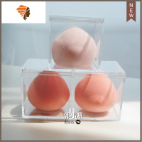 郭小妞 超酥软蟠桃美妆蛋带收纳盒海绵蛋上妆粉扑粉底液BB霜工具 三维工匠 1个淡粉色+2个西柚粉盒装