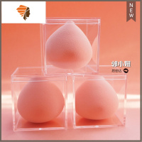 郭小妞 超酥软蟠桃美妆蛋带收纳盒海绵蛋上妆粉扑粉底液BB霜工具 三维工匠 3个西柚粉尖桃带盒子