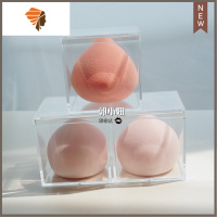 郭小妞 超酥软蟠桃美妆蛋带收纳盒海绵蛋上妆粉扑粉底液BB霜工具 三维工匠 2个淡粉色+1个西柚粉盒装