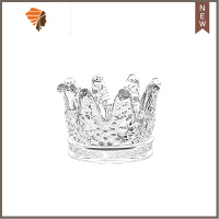 美妆蛋收纳盒带盖装托架子化妆蛋海绵粉扑防尘透气便携透明玻璃款 三维工匠 全透明玻璃皇冠1个