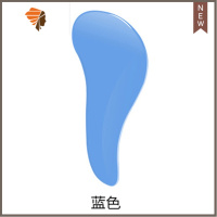 梳子化妆梳贵妃梳软胶大齿轮魔力顺发按摩梳子卷发长TT梳 敬平 小号蓝色14cm*6.5cm
