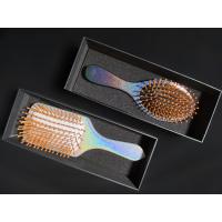 彩虹气垫梳子女士专用长发气囊梳子女士礼物刻字家用网红款 敬平 镭射银黑情侣款(款式备注) 刻字刻图免费