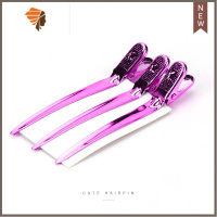 发根蓬松定位夹分区定型美发手推波纹夹子头发烫染发造型鸭嘴夹 敬平 玫红(3个装)造型夹