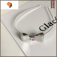 mona银色蝴蝶结发夹迎接春天小fafa~多色闪钻蝴蝶发夹凹造型bi入 敬平 粉色蝴蝶结发箍造型夹