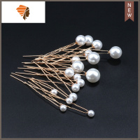 韩国头饰工具U型夹发夹发插U形夹发簪发梳盘发器发型造型插针发饰 敬平 大小珍珠18个一包金针造型夹