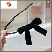 韩国秋冬丸子头盘发器网红懒人简约丝绒蝴蝶结发夹编发造型器女 敬平 黑色造型夹