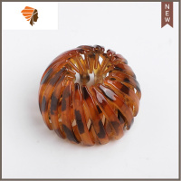 简约丸子头造型固定鸟巢发圈扎高马尾懒人盘发器发抓夹时尚头饰 敬平 焦糖造型夹