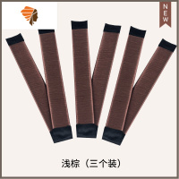 韩版盘头发丸子头盘发器女发夹后脑勺造型蓬松懒人简约固定器 敬平 浅棕(三支装)造型夹
