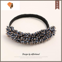 韩式盘发器女懒人蓬松韩国扎头发花苞头发夹新款半丸子头造型器 敬平 水晶盘发器墨蓝色造型夹