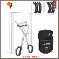 特惠卷翘器分段式局部定型小便携眼睫毛初学者胶垫卷翘器 三维工匠 银色防滑+黑色便携睫毛夹