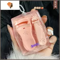 敲可爱 卷翘定型便携按压式局部广角眼睫毛夹 三维工匠 蜜桃粉组合 精包装 广角+局部