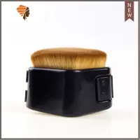 琴制化妆刷花瓣粉底刷粉底液霜膏刷蓝色六边/黑色四边形刷子便携 三维工匠 四边形小号粉底刷