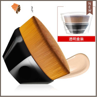 无痕化妆刷便携平头美妆工具不吃粉底液散粉刷子 三维工匠 55号无痕魔术粉底刷[黑色] 人造纤维