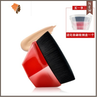 粉底刷推荐55号魔术无痕不吃粉化妆刷子扁头软毛粉底液 三维工匠 红色[收纳盒] 人造纤维