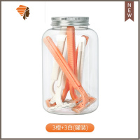 [买二送一]一次性剃须刀男士手动刮胡刀女士私处腋下刮毛刀10支 三维工匠 白色加橙色[3支白和3支橙]罐装手动剃须刀