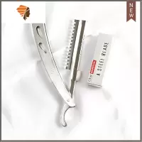 剃须刀手动老式刮胡刀不锈钢刀架胡刮刀理发剃刀 刮脸刀送10刀片 三维工匠 101刀架+高级5刀片手动剃须刀